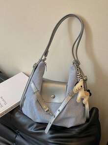Multifunctional Tote Bag For Women, New Style With Pony Charm, Fashionable Versatile High-End Large Capacity Commuter Backpack, Shoulder Bag, Handbag, 3-In-1 Bag - Baby Blue - View 2