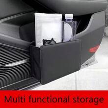 1pc Foldable Car Trash Can, Multifunctional Car Organizer Box, Foldable Seat Back Hanging Type, Waterproof Hanging Car Side Pocket, For Storing Garbage, Tissues And Small Items, Multifunctional Car Accessories - Multicolor - View 3
