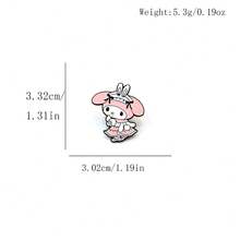 SANRIO 1件可愛卡通胸針，金屬徽章，柔軟可愛甜美貓咪合金胸針，包包配件針 - 彩色 - 查看 10