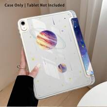 行星、雲朵、月亮與星星圖案，1件平板電腦保護殼附支架，相容於 Honor 8/9/10/X8/X8A/X9/X8Pro/X9Pro、MatePad Se 11"/MatePad 11"/11.5"、MatePad Pro、Apple 10th/11th Gen 2025 (A16) - 款式23 - 查看 4