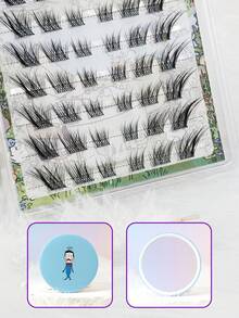 分段式小惡魔仙女假睫毛 透明魚線軟梗 免膠水 大容量單簇睫毛 初學者適用 - 查看 7