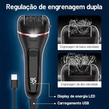 Lixa Elétrica para Pés com Tela Digital para Remoção de Calos - Preto - Visão 10