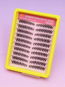 30D 200 Bundles Simulated Eyelash Extensions Natural 3D Russian Dense False Eyelashes Individual Cluster Makeup Tool Natural Clear Eyelashes Natural Curl Flared Eyelashes Soft Cross Eyelashes - C - View 6