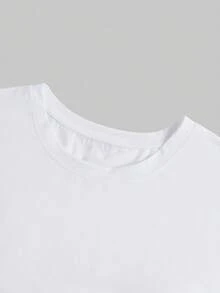 Men's Plus Size Oversized T-Shirt With Spanish Beer Print - Mexican Beer Slogan T-Shirt With Ultima Cerveza Print, Breathable Short Sleeve Crew Neck T-Shirt - White - View 3