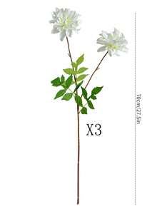 3件組 29英吋人造非洲雛菊花，人造雛菊，適用於婚禮花飾、房間裝飾、浴室裝飾、生日裝飾、露台、聖誕裝飾、萬聖節、秋季 - 彩色 - 查看 12