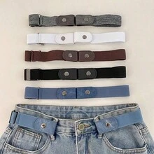 2/1件無扣可調節腰帶，適用於牛仔褲與休閒褲，隱形彈性腰帶，修身設計－無扣舒適，彈性可調，完美貼合牛仔褲與休閒褲－修飾身形線條，復古彈性腰帶－無扣隱形貼合，舒適彈性，均碼 - 多色 - 查看 2