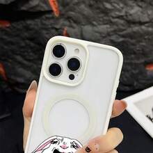 マグネット式黄ばみ防止 | 高級感あふれる2in1アクリルマグネット式スマホケース！スタイリッシュで手触りも良く、実用的な保護機能とマグネット式・耐衝撃設計を融合させた、高級感あふれるケースです。 うさぎ 泣き 表情ケース, 17e,家族、恋人、友人、そして子供たちへのプレゼントに最適です。Pixel 9 Pro/16e/9A/Pixel 8 Pro/14 Plus/17/12 Pro/Pixel 8/Pixel 10/Air/16 Pro/14 Pro Max/Pixel 8a 5G/13/17e スマートフォンケースに対応 - ホワイト - チェックする 5