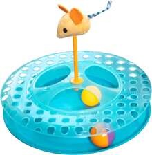 Catstages Tower Of Tracks Cat Toy – 3-Level Track Tower With 6 Balls, Interactive Cat Toy For Indoor Enrichment - Cheese Chase - View 2