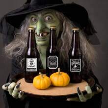 12pcs Creepy Halloween Apothecary Bottle Labels, Horror Wine Bottle Labels, Vintage Scary Potion Bottle Stickers, Halloween Apothecary Bottle Stickers, Halloween Party Decorations - Multicolor - View 4