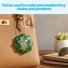 16PCS/6PCS Assorted Geometric Pendant Silicone Molds With Hanging Holes, Jewelry UV Resin Molds, Epoxy Resin Necklace Keychain Molds, Multi-Functional Pendant Molds For Girls, Creative Mother's Day Gift - White - View 6