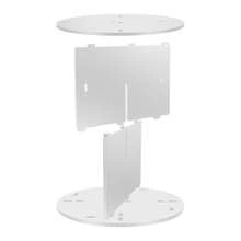 Bibliothèque rotative à 4 niveaux, blanche, étagère rotative pratique pour livres, jouets, salon et bureau à domicile, élégante et peu encombrante, facile à assembler, parfaite pour les chambres d'enfants et les petits espaces, comprend un coffre de rangement, qualité premium, disponible immédiatement - Blanc - Voir 11