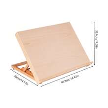 Lightweight Wood Tabletop Easel, 0-80° Adjustable Foldable Sketch Drawing Board Stand For Artist Art Studio Hobbyists - 46.8*36*35.8cm - View 4