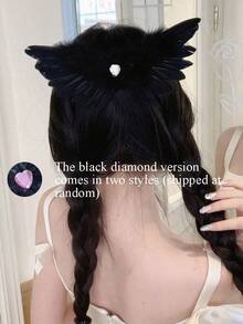 1/2件裝優雅白色天使之翼髮夾，天鵝羽毛髮夾，適用於婚禮 Cosplay 拍照道具、派對節日髮飾，天鵝風格髮夾，適合攝影 Cosplay、仙女新娘造型髮飾，優雅聖誕萬聖節派對裝飾 - 彩色 - 查看 14