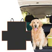 1 buah Alas Bagasi Mobil Tahan Air untuk Hewan Peliharaan - Dapat Dicuci dengan Mesin, Perlindungan Anti Debu, dengan Lis Oranye, Cocok untuk Kucing dan Anjing, Hitam, Bahan Mudah Dibersihkan untuk Perawatan Interior Kendaraan - Alas hewan peliharaan di dalam mobil - View 8