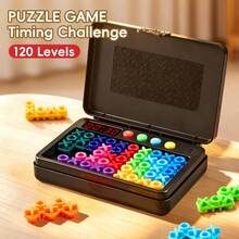 Magic Pearl Puzzle Game Toy - Children's Educational And Stress-Relieving Toy. Multiple Levels Of Interactive Game With Timing Function. - Portable Flip-Top Storage Box, Can Be Carried Around During Travel Or Outings. - Multicolor - View 2