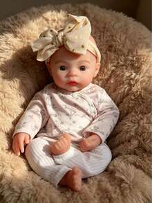 18 Inch Meadow Reborn Baby Girl Full Silicone Doll, Open Mouth, Collector Grade, Perfect Christmas And Birthday Gift (Anatomically Correct) - Reborn Doll - View 2