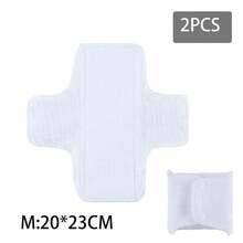 2/5pcs Double-Sided Cotton Gauze Reusable Menstrual Pads, Breathable Soft Washable Women's Care Sanitary Pads, Skin-Friendly Breathable Reusable Period Pads, Double-Sided Cotton Gauze Washable Menstrual Pads - View 15