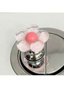 Floral Cartoon Toilet Flush Handle, Flower-Shaped Toilet Flush Button, Toilet Tank Button, Flower-Shaped Toilet Presser, Toilet Flush Button Push Rod Tool, Creative Flower Drawer Cabinet Handle, - Easy To Press, Fashionable Bathroom Accessory - Multiple Styles - View 12