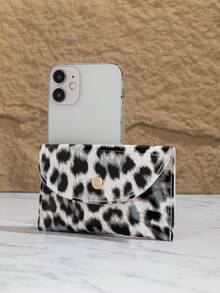 Fashion Leopard Print Coin Purse Card Holder Mini Wallet Small Pouch Storage Bag - Black and White - View 3