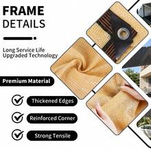 1pc UV-Resistant Coffee Brown High-Density Polyethylene Sun Shade Sail, Safety Fence, Garden Fence, Gazebo Shade Cloth, Privacy Screen, Outdoor Sun Shade Net, Windproof, Bird-Proof, Insect-Proof, Snow-Proof, Dust-Proof, Suitable For Summer Camping, Outdoor Swimming Pool And Simple Garage. - PE Shade Cloth - View 10
