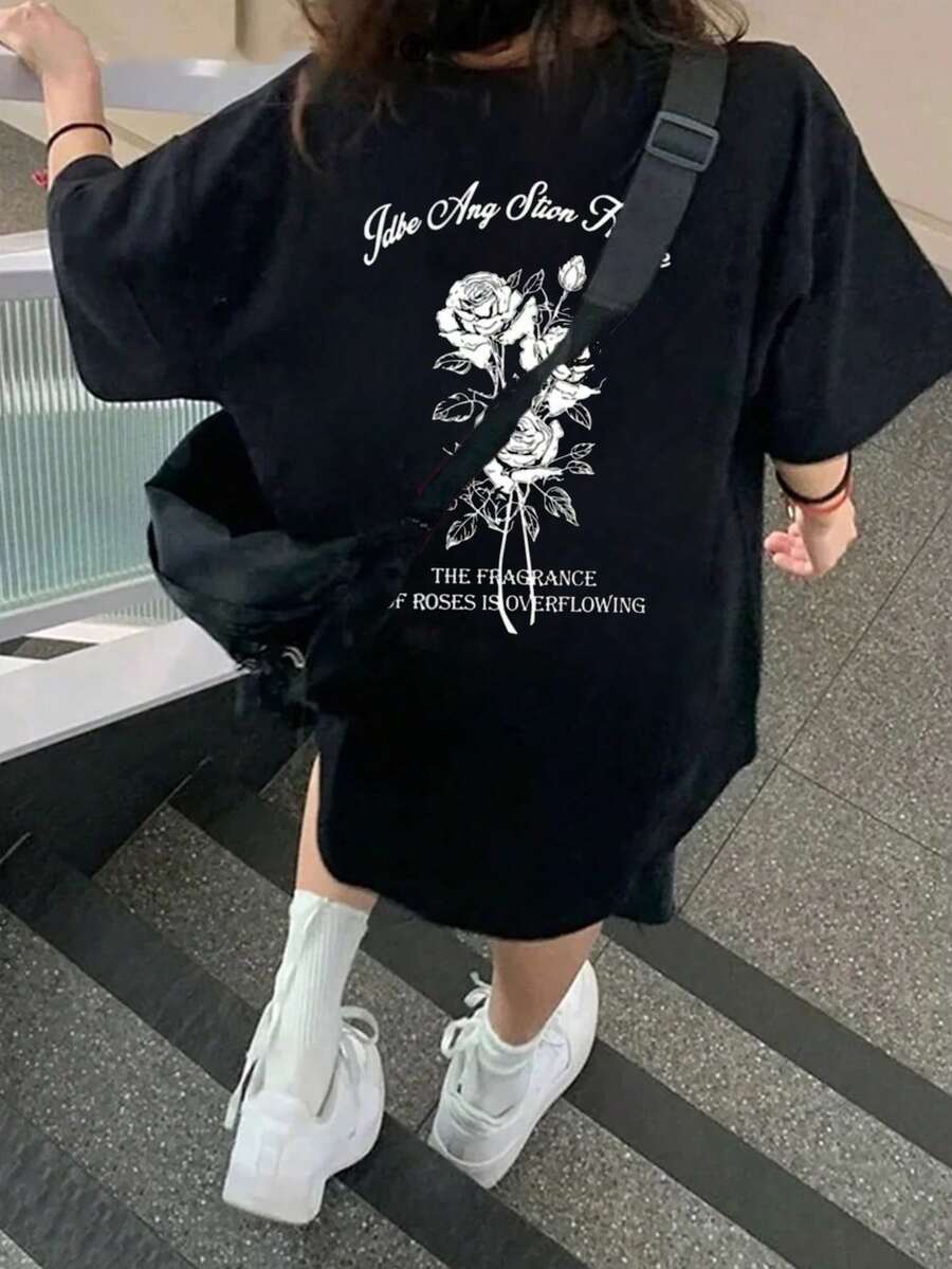 Plus Size T-Shirts - Black - View 1
