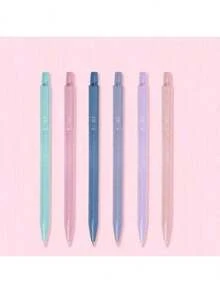 6pcs Morandi Color Pencil Set, Lightweight Retractable 0.5/0.7mm, Suitable For Drawing, Students, Comfortable Grip, Back To School - Sets - View 4