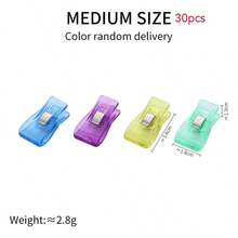 2/10/30/50PCS Sewing Clips, Colorful Clips, Potato Chip Clips, Food Bag Clips, Multi-Purpose Plastic Handmade Crochet Knitting Clothing Clips, Colorful Binding Clips (Random Color Shipment) - A - View 17