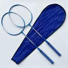 1 Pair Detachable Iron Alloy Badminton Rackets, Includes 3 Plastic Nylon Shuttlecocks, Suitable For Beginner Training, Family Entertainment Interaction - Multicolor - View 10