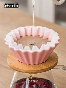 choxila 1pc Ceramic Coffee Dripper, Paper Cup Shaped Pour Over Coffee Filter, Permanent Pour Over Coffee Filter Coffee Funnel, Coffee Accessories - Coffee Filter - View 5