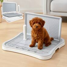 Large Dog Potty Pad Pee Trainer Tray With Wall Anti-Splash Pet Toilet With Attractant Easy Clean Indoor Puppy Pee Pad Holder For Small Medium Dogs - View 2