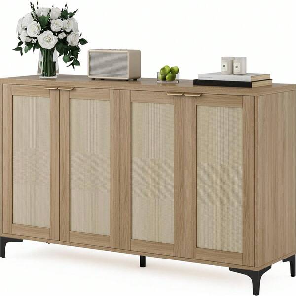 Sideboard Buffet Cabinet,Coffee Bar Cabinet,Sideboard Cabinet,Farmhouse Kitchen Storage Cabinet,Kitchen Credenza,Farmhouse Cabinet Sideboard With Adjustable Shelves For Kitchen, Living Room,Dining Room,Coffee Bar Table