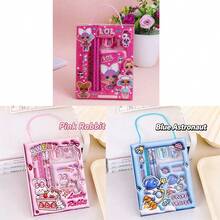 LOL Surprise Party Gift Set Pink Office Stationery Set Surprise Gift Set Includes Small Wallet, Pencil, Eraser, Pencil Sharpener - Multicolor - View 1