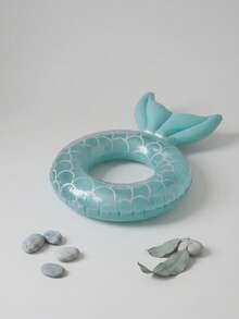 Mermaid Tail Inflatable Pool Float - Donut Shaped With Mermaid Tail, Available In Green And Pink, Family Fun Summer Water Toy Suitable For Children And Adults, Beach & Pool Party Floats - Multicolor - View 3