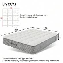 Orthopedic Cold Foam Mattress, Mattress With 7-Zone Pocket Spring Core, Firmness Level H3 (Medium-Firm) – OEKO-TEX® Certified, 20 Cm High, 4 Handles + Vacuum-Packed - White - View 14