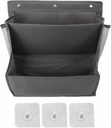 Yosoo Gear Organizador de Zapatos Colgantes, Rejilla de Almacenamiento de Tela Oxford de 2 Niveles con Ganchos Adhesivos para Accesorios para el Gabinete de Pared (Gris) - Negro - Ver 1