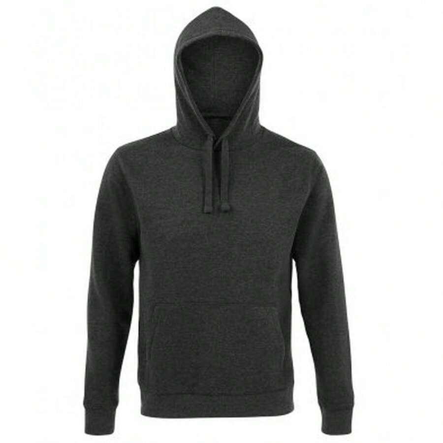 SOLS Unisex Adults Spencer Hooded Sweatshirt - Charcoal Marl - View 1