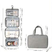 1 Stück Hängende Kosmetiktasche, Wasserdichter Faltbarer Kosmetik-Organizer für Reisen und Outdoor-Nutzung - Übersicht 2
