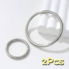 1/2/4pcs Short Sleeve Waist Cinching Artifact T-Shirt Hem Shortening Round Ring Knot Buckle Metal Invisible Fixing Buckle - Multicolor - View 11