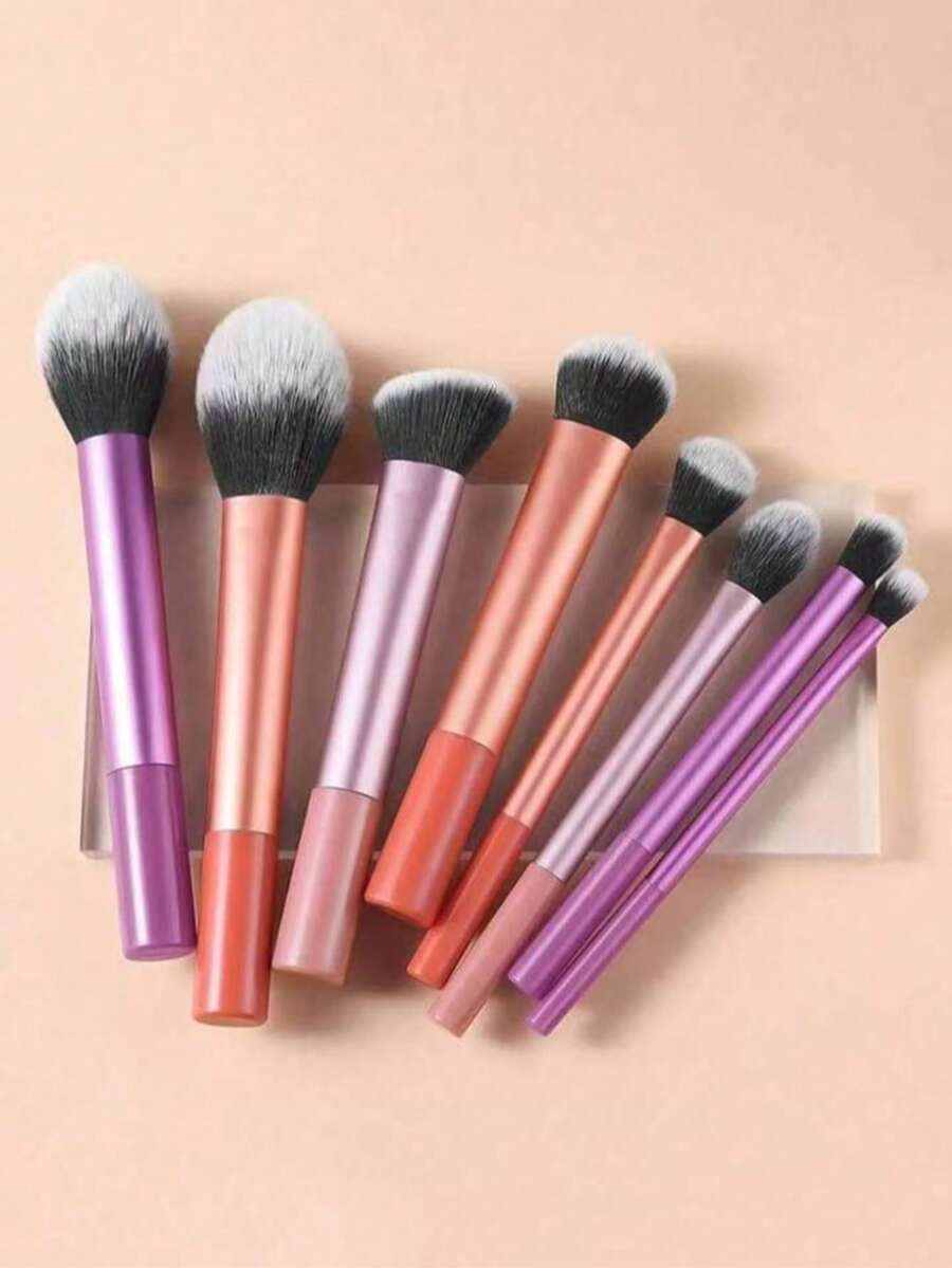 Professional Random 2 Pieces Makeup Brush Set – Premium Makeup Tools Kit For Flawless Application, Complete Beauty Gift Box - Burgundy - View 1