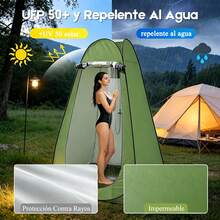 Privacy Tent With Foldable Bathroom, Shower, And Changing Room - Green - View 4
