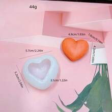 1pc DIY 3D Heart-Shaped Valentine's Day Car Aromatherapy Candle Atmosphere Decor Ornament Silicone Mold - White - View 11