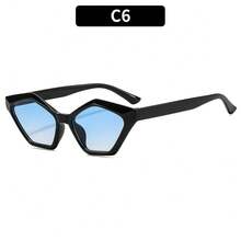 Unique Irregular Cat-Eye Versatile Retro  Minimalist Black Frame Polygonal Cat-Eye  High-End Niche Versatile - C2 - 豹紋鏡框,淺灰色鏡片 - 查看 10