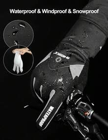 INBIKE Guantesérmicos de Gel para Hombre, para Invierno y Clima frío - Verde - Ver 12
