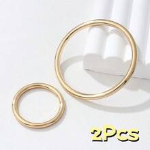 1/2/4pcs Short Sleeve Waist Cinching Artifact T-Shirt Hem Shortening Round Ring Knot Buckle Metal Invisible Fixing Buckle - Multicolor - View 12