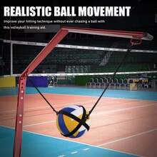 1pc Elastic Volleyball Trainer Adjustable Spike & Pass Practice Band With Jump Height Assist Training Strap - Black - View 5