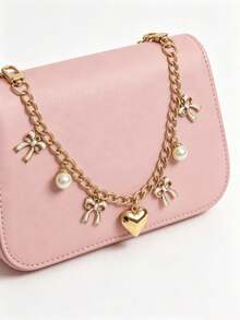 Pink Black White Pearl Bow Bag Accessory Decorative Chain, Handbag/Wallet/Tote/Shoulder Bag Strap Extender Chain, Women's Bag Decorative Chain - Multicolor - View 2