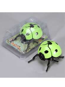 1pc Creative Wind-Up Crawling Ladybug/Bee/Jewel Beetle, No Battery Required, Suitable For Outdoor Decor, Realistic Insect Model Toy - Multicolor - View 36