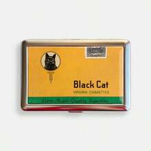 1 buah Kotak Rokok Logam Dua Sisi Motif Kucing Merokok Vintage, Muat 16 Batang Rokok, Aksesori Merokok Modis Unisex, Perlengkapan Merokok Musim Semi, Hadiah Liburan - merah - View 7
