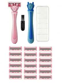 Women's Bikini Hair Removal Razor Featuring 6-Layer Replaceable Stainless Steel Blades, Manual Safety Razor Head, Manual Body Razor, Bikini Trimmer, And Hair Remover. - Upgraded Version - View 16