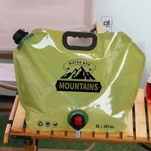 1PC-New Portable Water Bag With Thickened Design, Made Of Soft Plastic, Large Capacity And Available In Multiple Styles. Foldable And Handheld For Outdoor Use, Ideal For Camping, Hiking And Travel Storage. - Multicolor - View 13